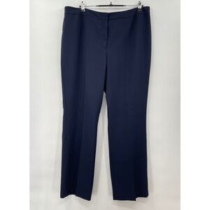 Le Suit Navy Blue Career Dress Pants Office Business Trousers Size 16